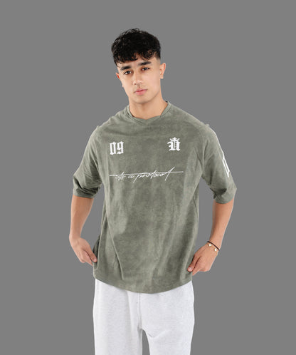 UNIT09 JERSEY OLIVE T-SHIRT
