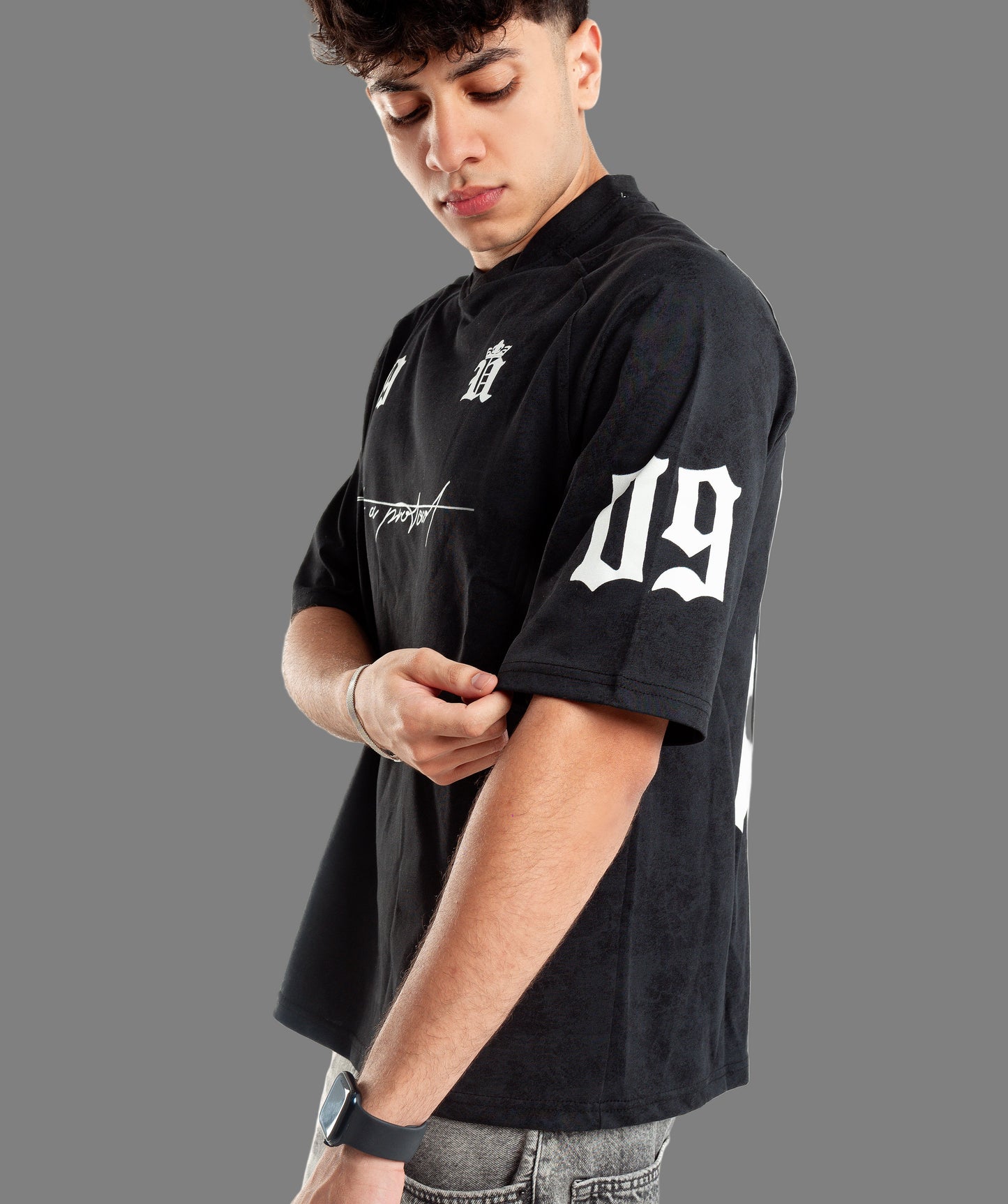UNIT09 JERESY BLACK T-SHIRT