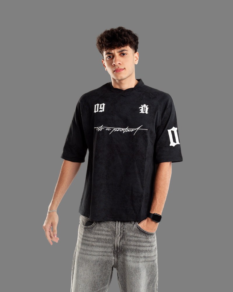 UNIT09 JERESY BLACK T-SHIRT