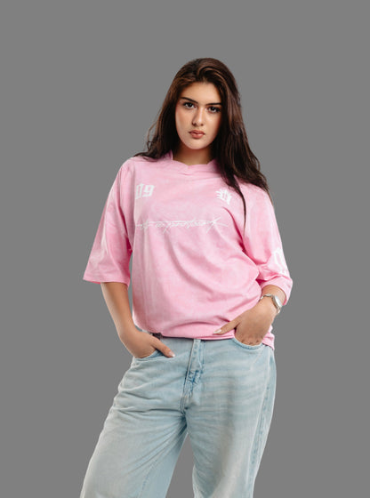 UNIT09 JERSEY PINK T-SHIRT